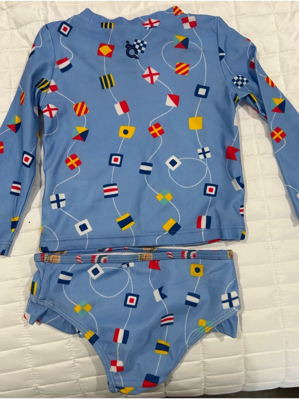 Blue Nautical Flag Rashguard Set - Kids - Picture 2 of 4